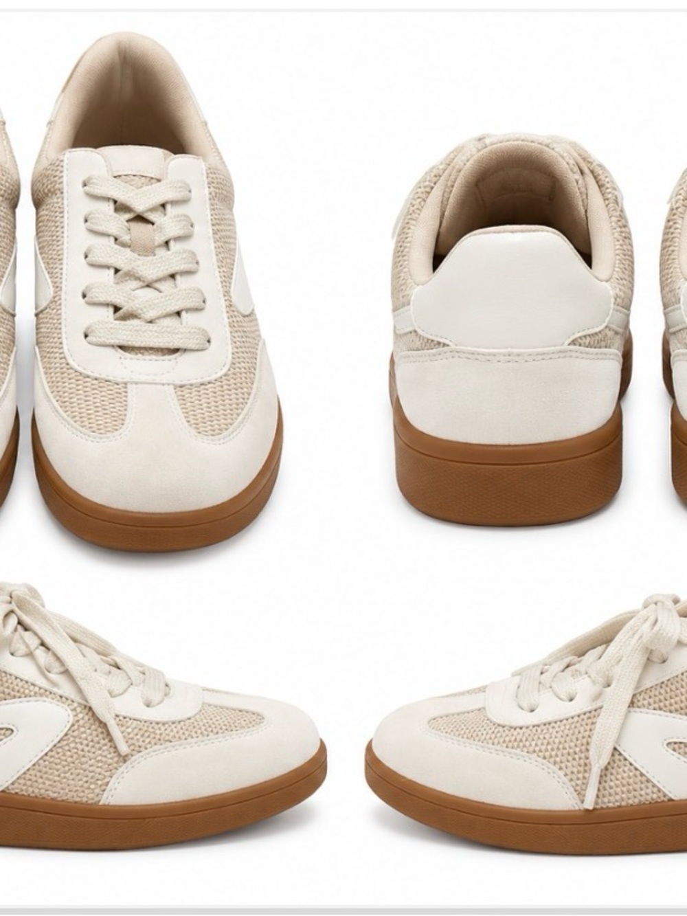 Dolce Vita Cream Lace-Up Sneakers
